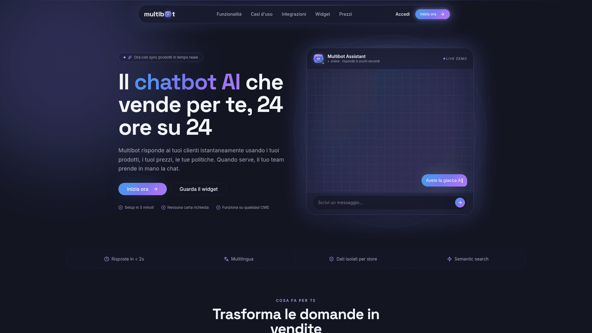 Anteprima del sito Multibot