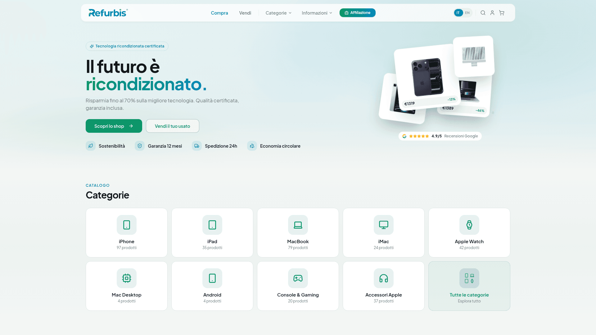 Anteprima del sito Refurbis