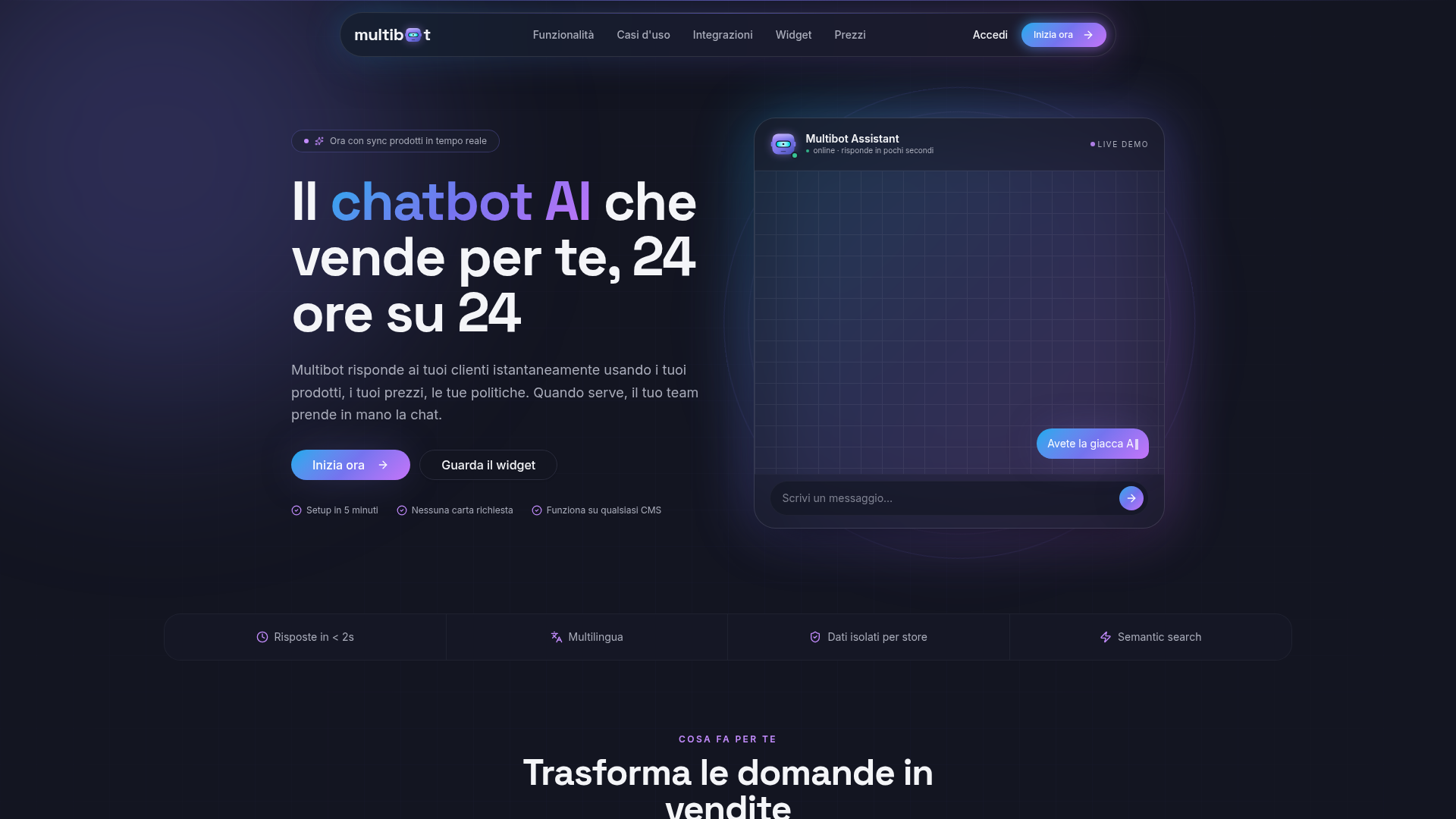 Anteprima del sito Multibot