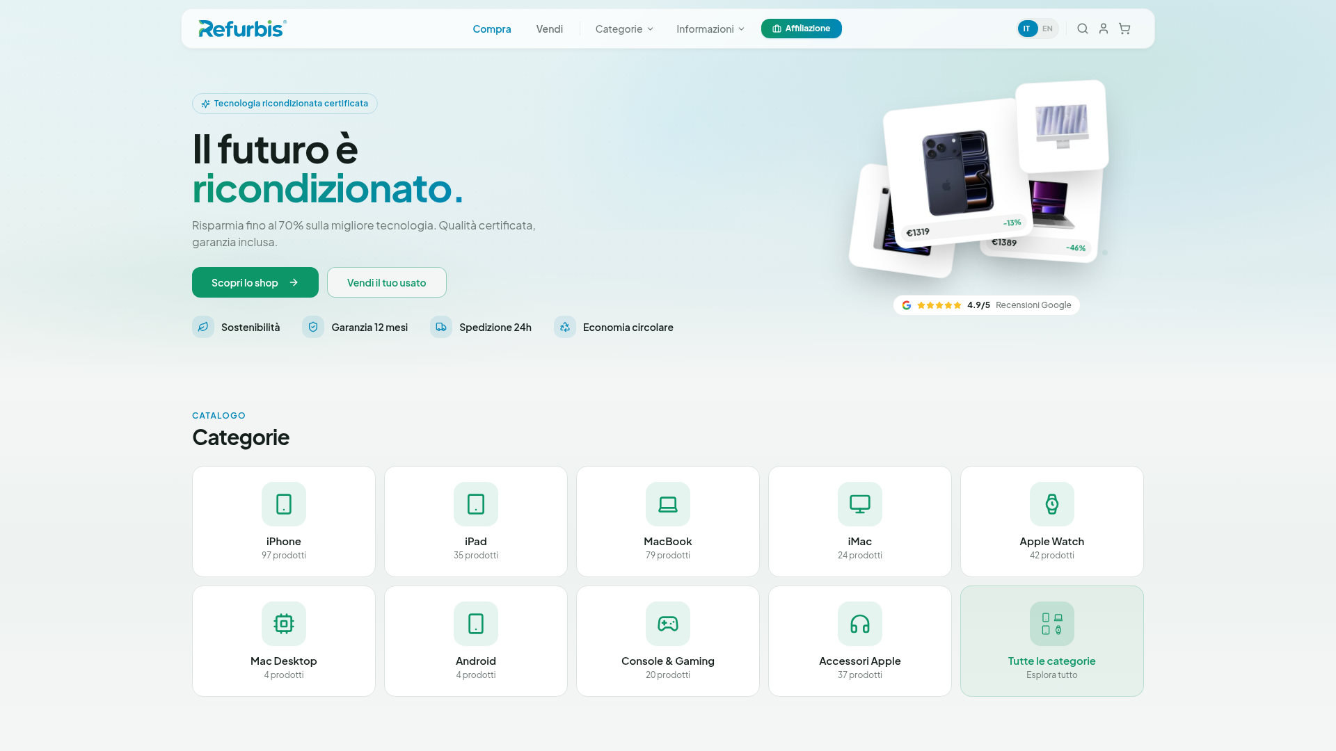 Anteprima del sito Refurbis
